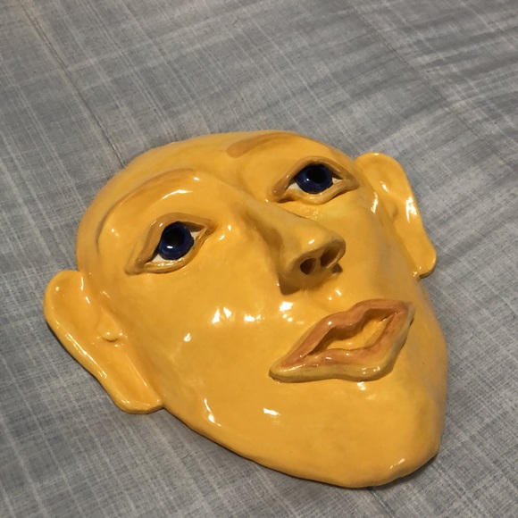MANGO TREE STUDIOS Ceramic Mask Wall Art 7.5” New - Picture 15 of 15